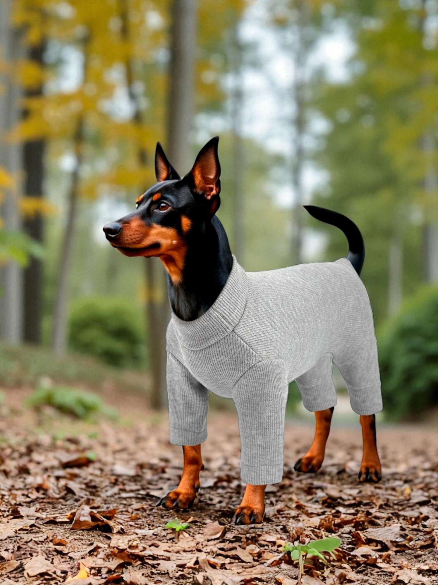 Костюм-боди для собак Puffy Сумерки серый