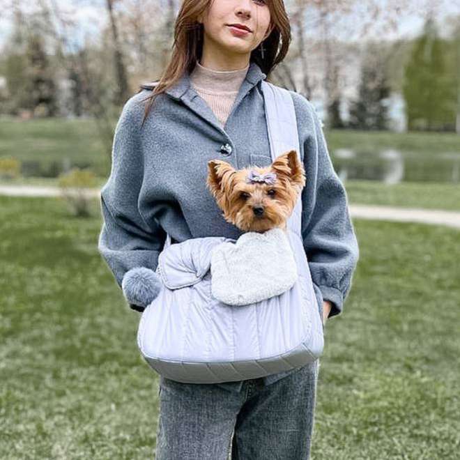 Сумка-слинг Puffy Прогулка серая