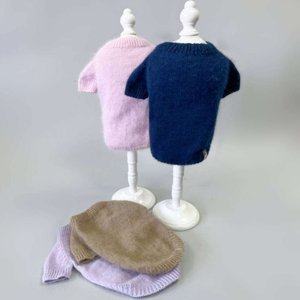 Вязаный свитер для собак Puffy Пух норки Бежевый