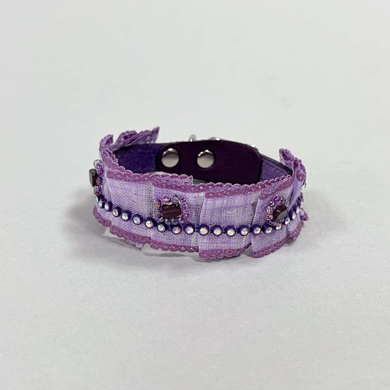 Ошейник для собак с натуральным камнем Гранат