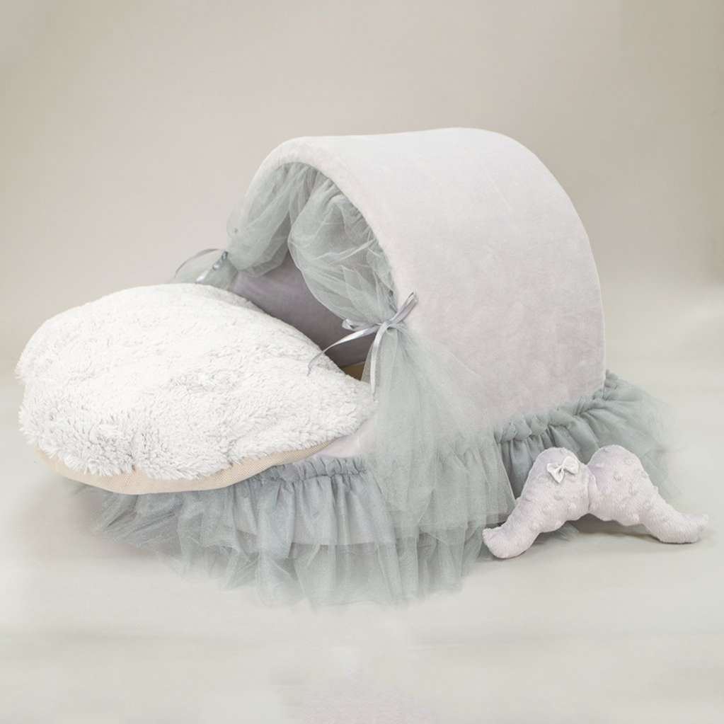 Домик для собаки со шторками Puffy Сильвер