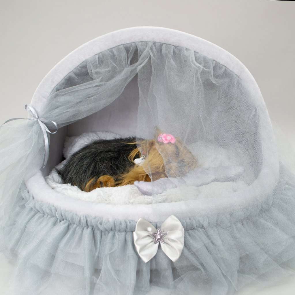 Домик для собаки со шторками Puffy Сильвер