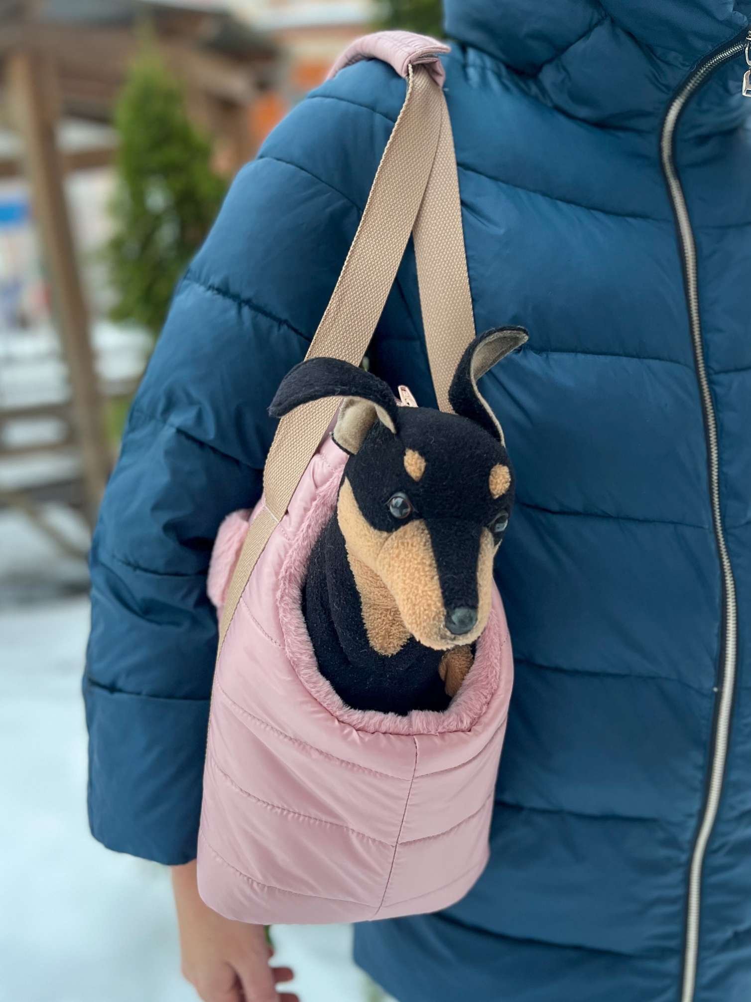 Сумка для собак Puffy Дакота пудровая