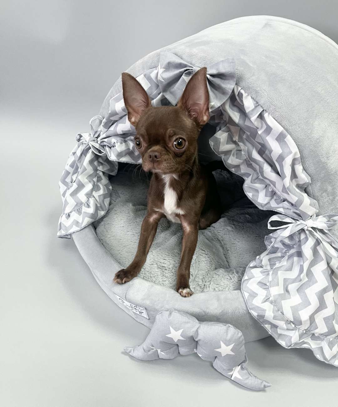 Домик для собаки со шторками Puffy Зигзаг