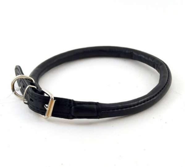 Круглый кожаный ошейник для собак