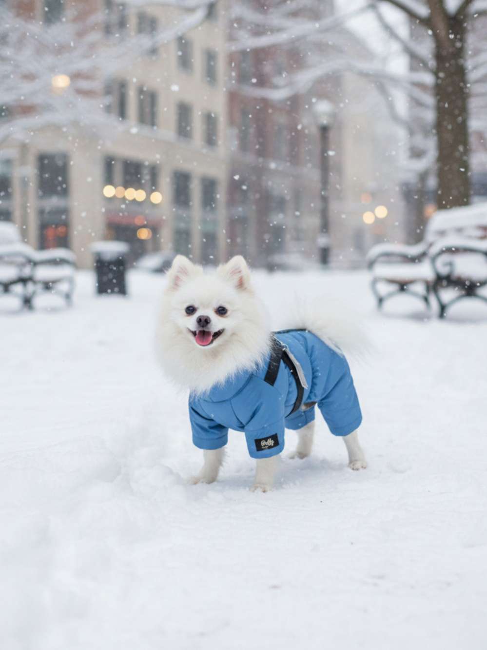 Комбинезон для собак со шлейкой Puffy Фикс акула