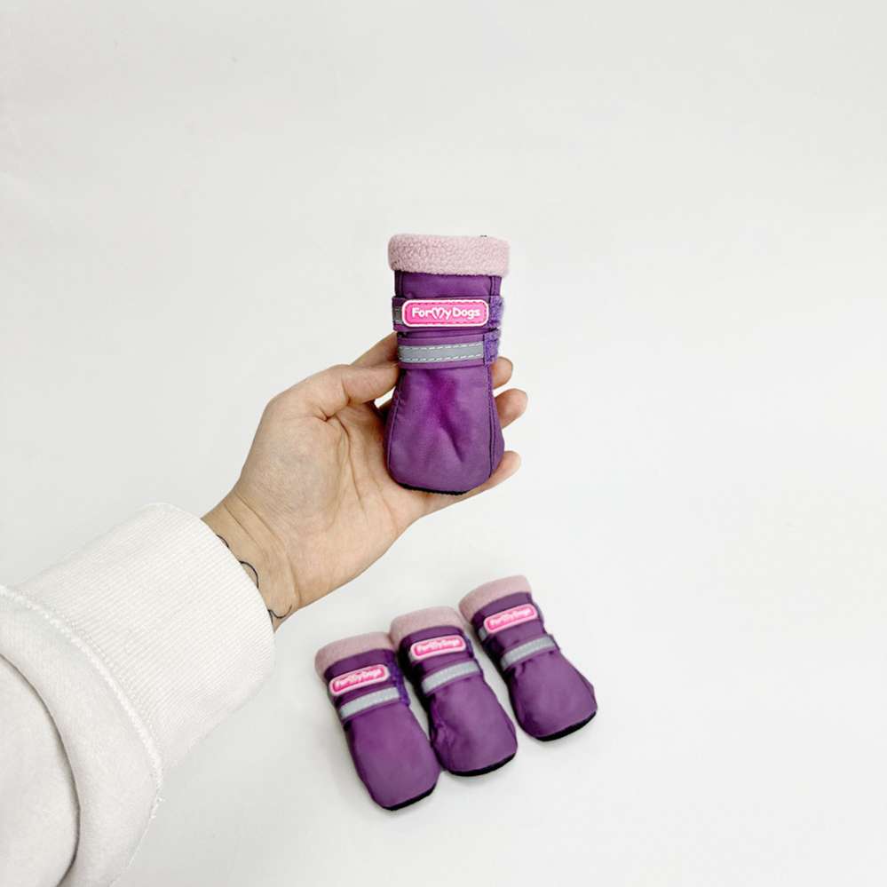 Обувь для собак ForMyDogs Флис Сиреневые