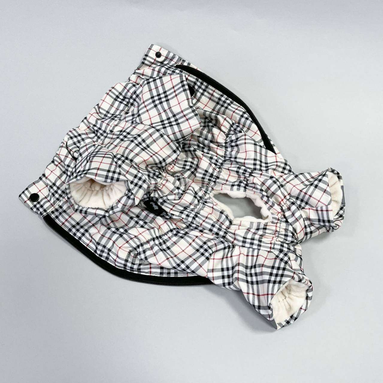 Дождевик для собаки утепленный Puffy Burberry