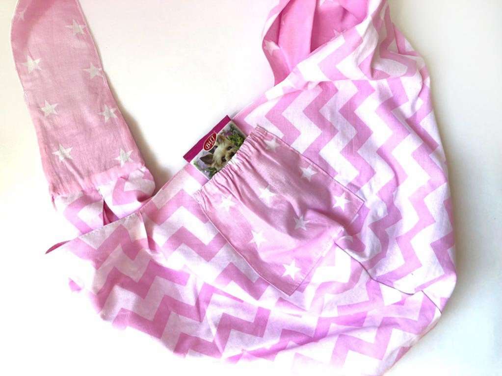 Сумка для собак Гамак Puffy Розовый Зигзаг летняя