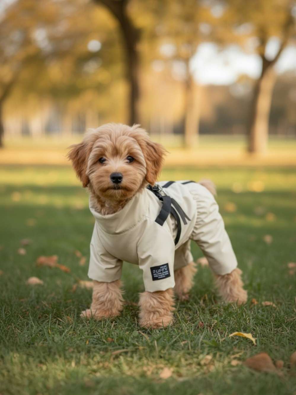 Дождевик со шлейкой Puffy Фикс Бежевый