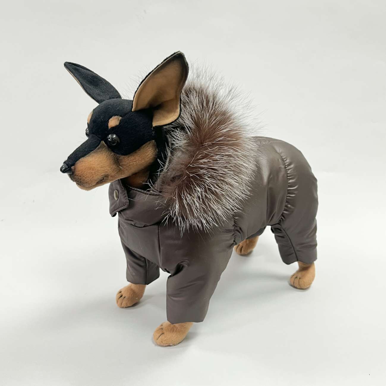 Зимний комбинезон для собак Северное сияние Шоколад