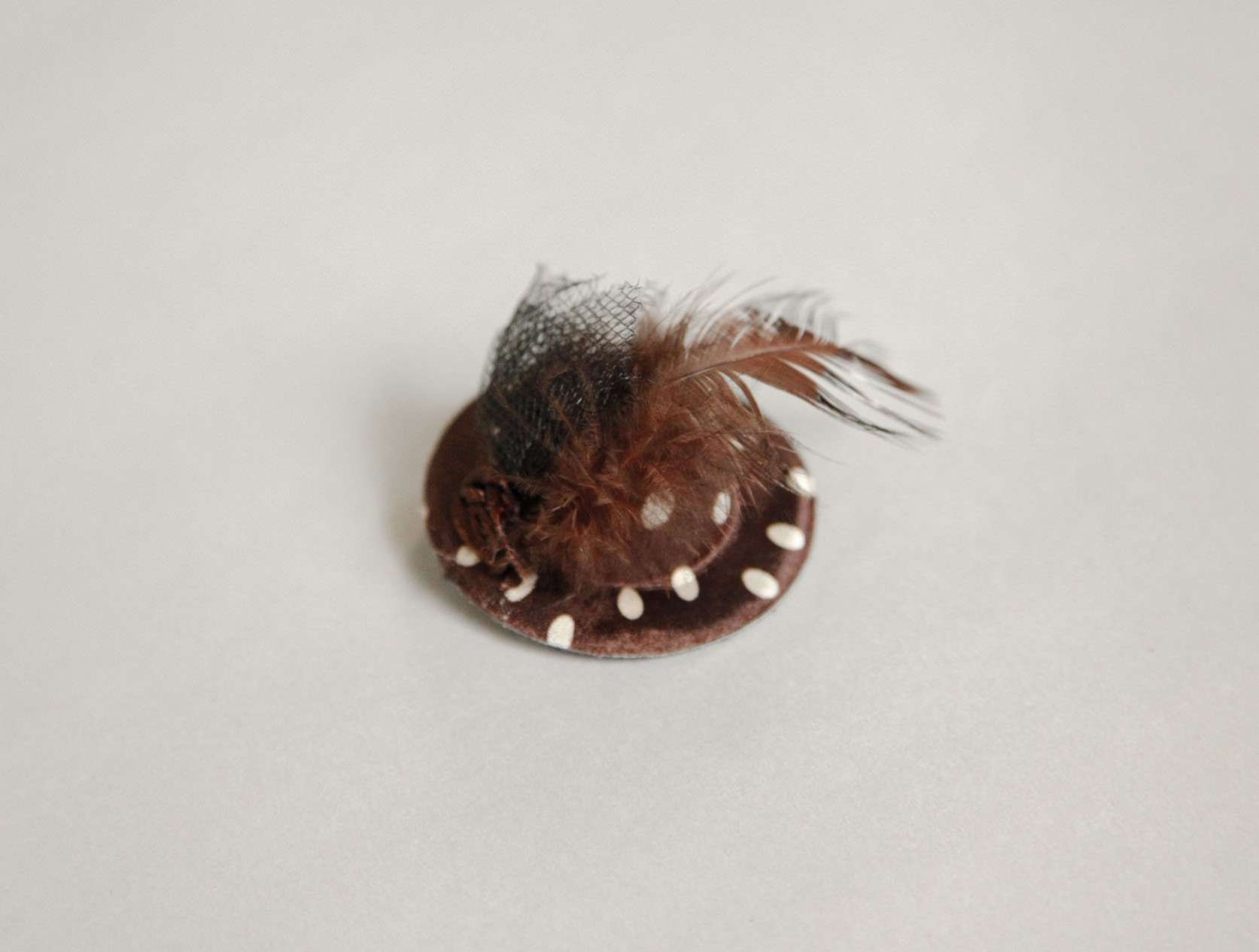 Заколка для собак Шляпа Горошки