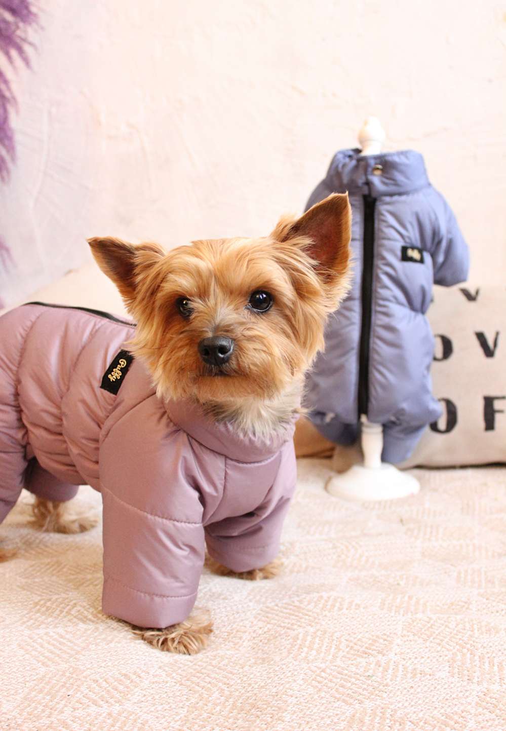 Зимний комбинезон для собак Puffy Айвенго голубой