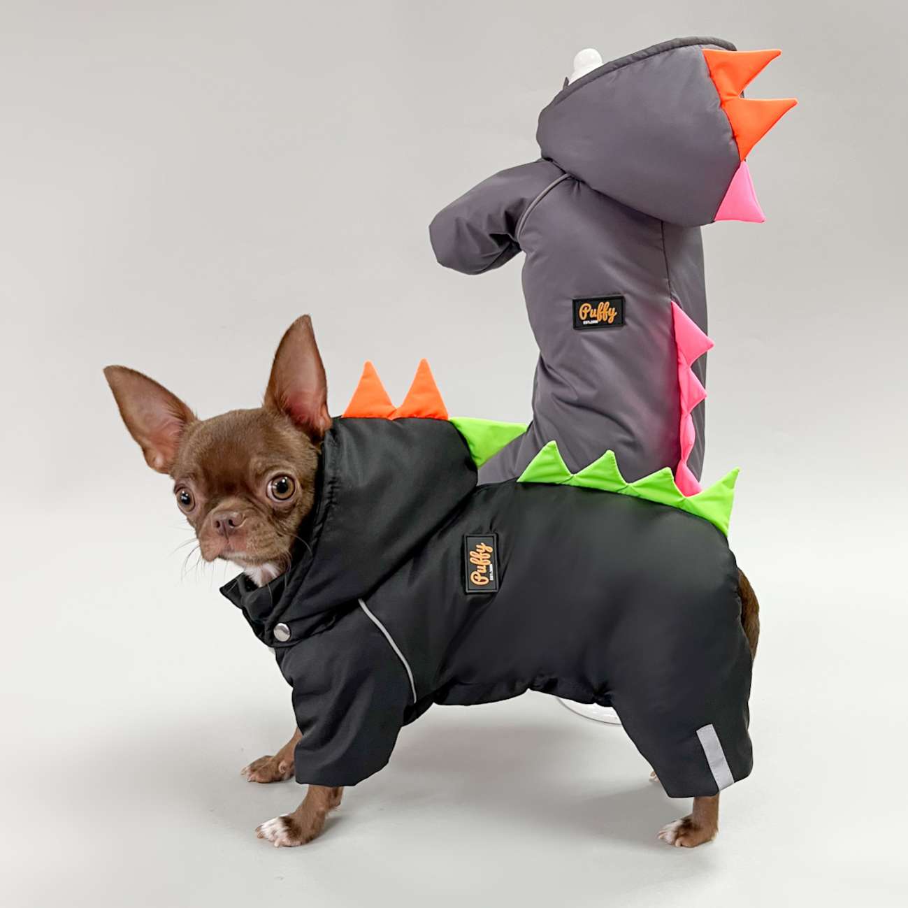 Комбинезон для собак Puffy Дино Малиновый