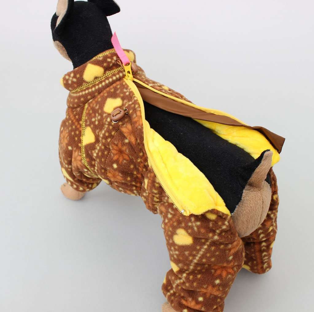 Зимний комбинезон для собак флисовый ForMyDogs Пряник