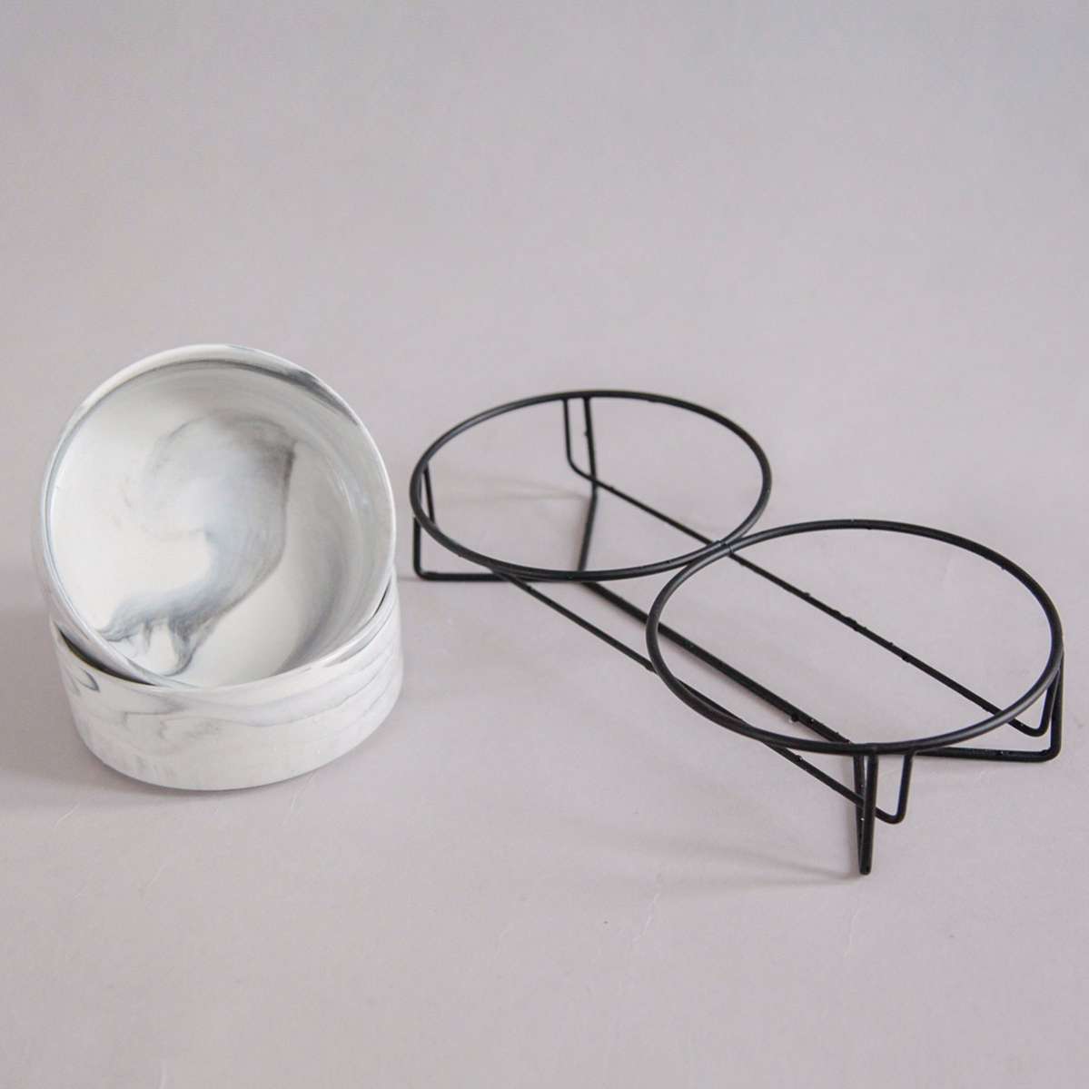 Миска для собак на подставке Pet Мрамор