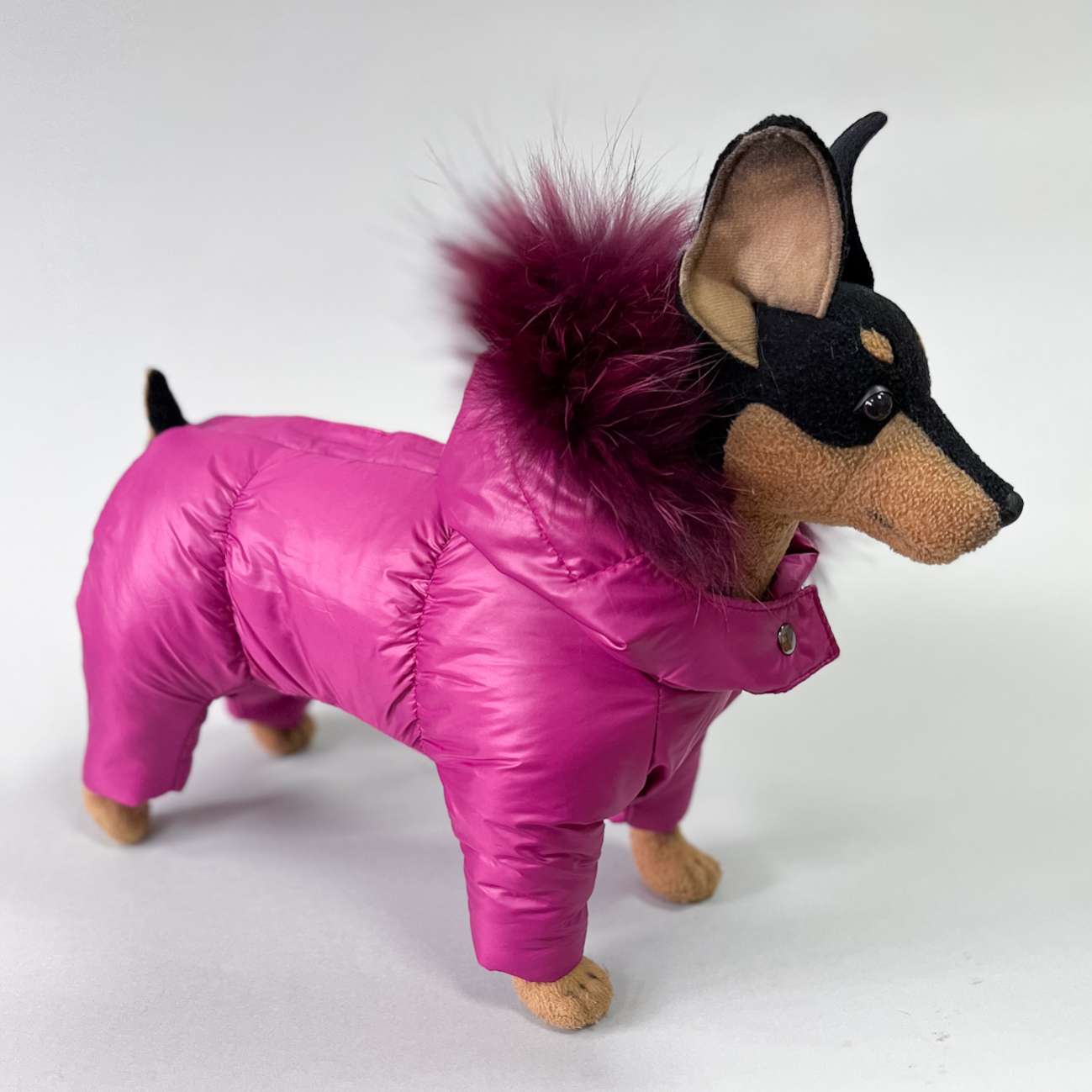 Зимний комбинезон для собак Северное сияние Малина