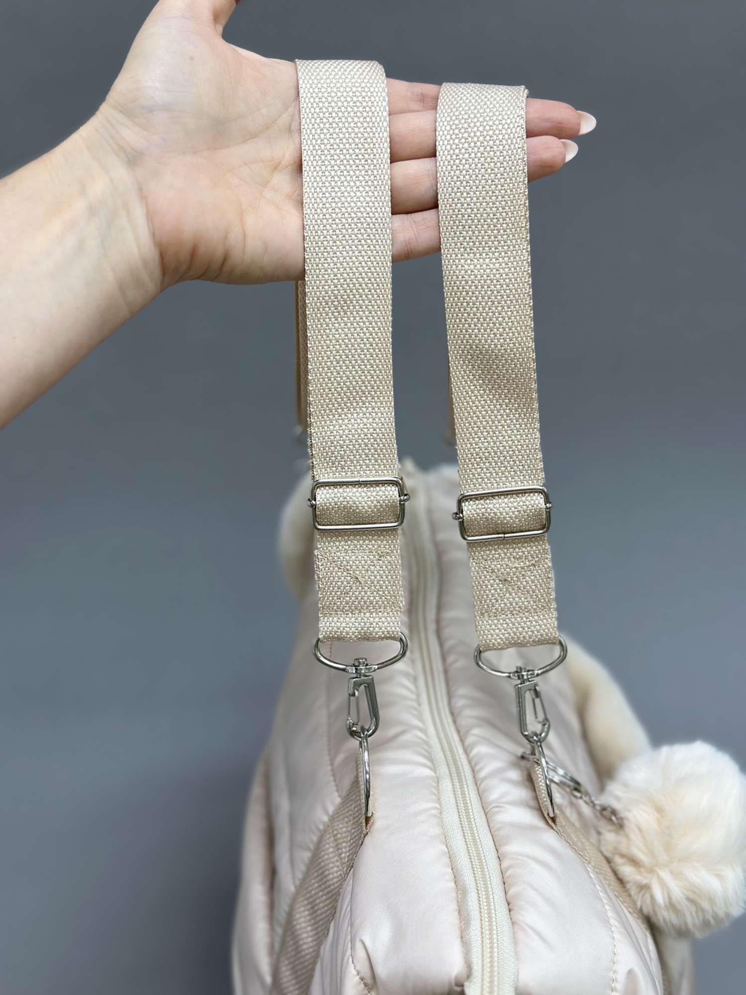 Сумка Puffy Дакота Нью бежевая