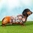 Дождевик для таксы и корги ForMyDogs Граффити