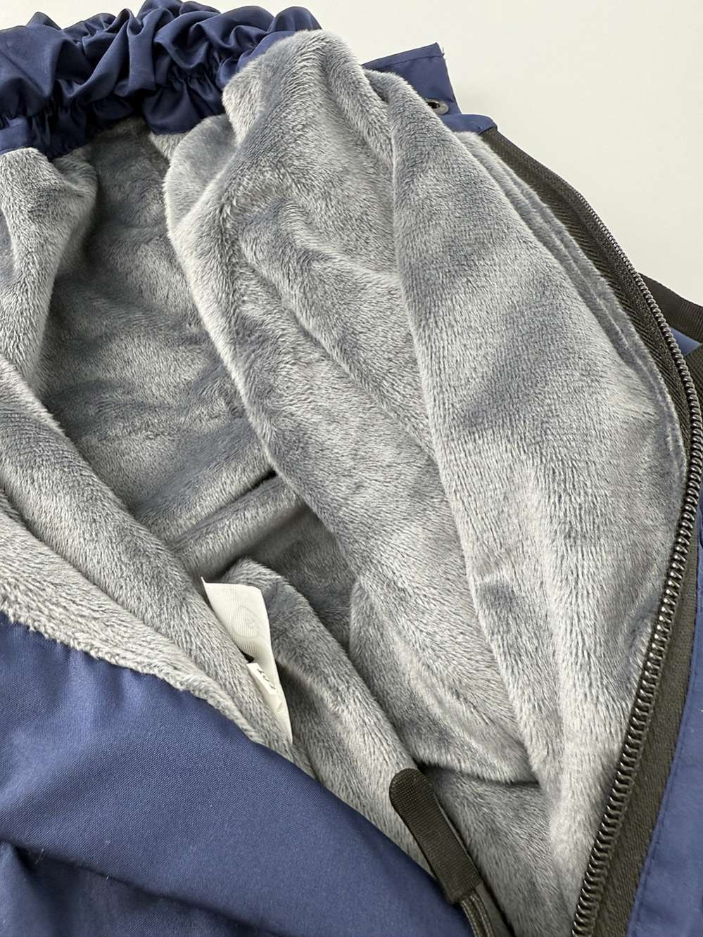 Утепленный дождевик со шлейкой Puffy для мопсов и бульдогов Синий 