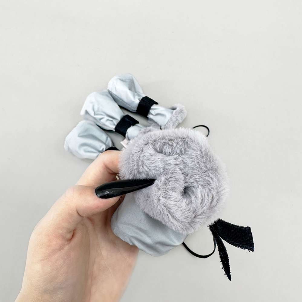 Зимняя обувь для собак Подтяжки Серые