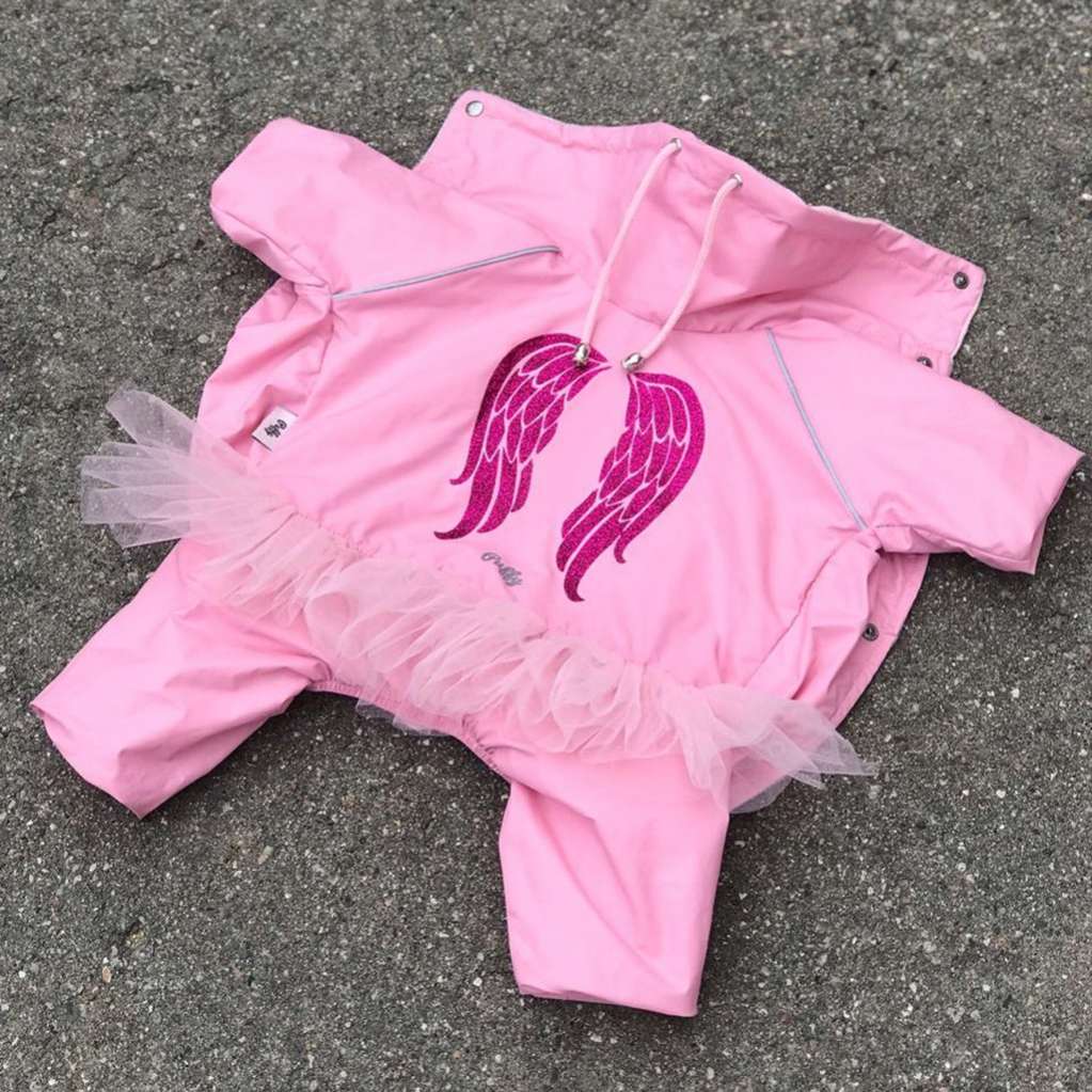 Дождевик для собаки утепленный Puffy Angel с юбкой