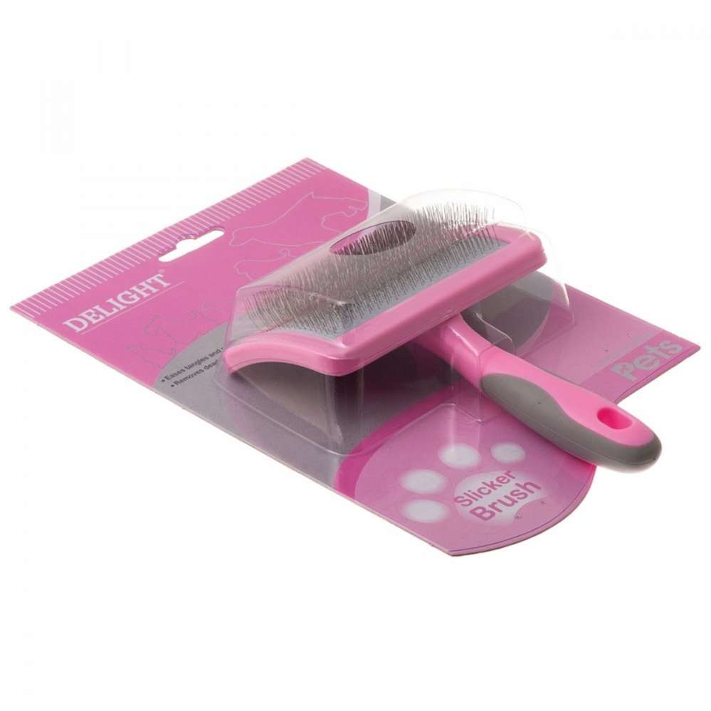 Пуходерка для собак Line Pink мягкая