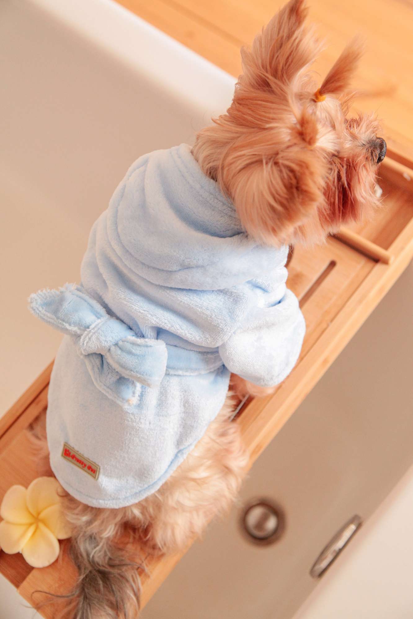 Халат для собак банный плюшевый