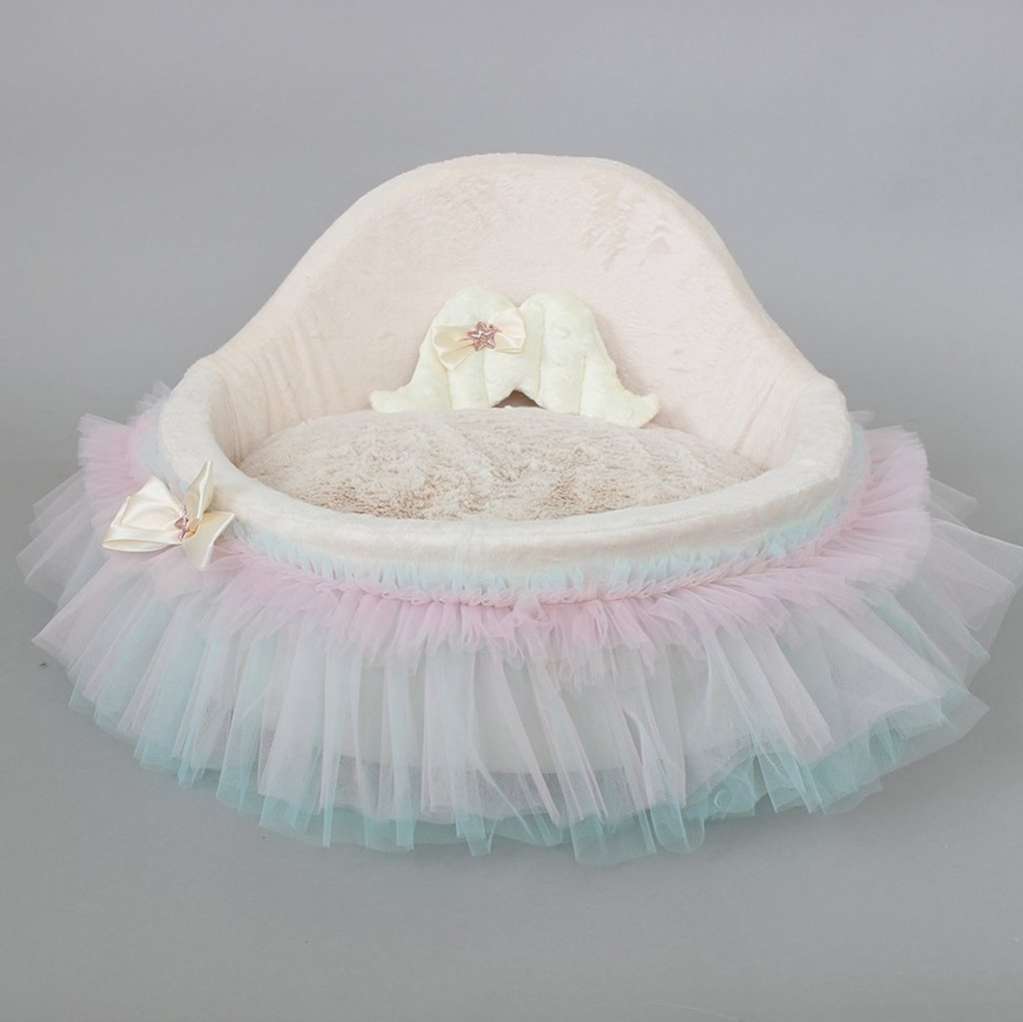 [Лежак] Лежанка для собак со спинкой Puffy Мэджик