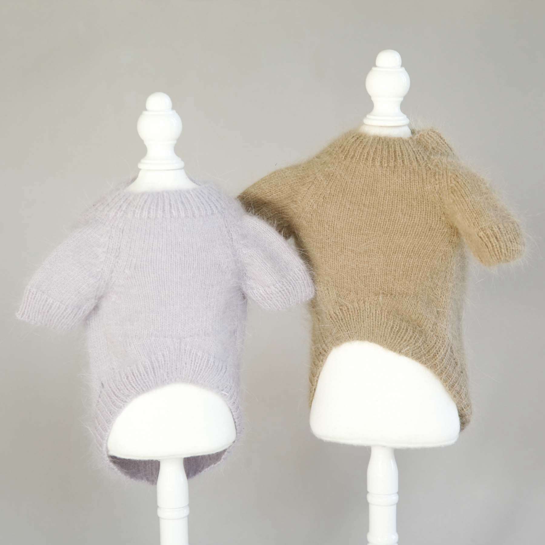 Вязаный свитер для собак Puffy Пух норки Бежевый