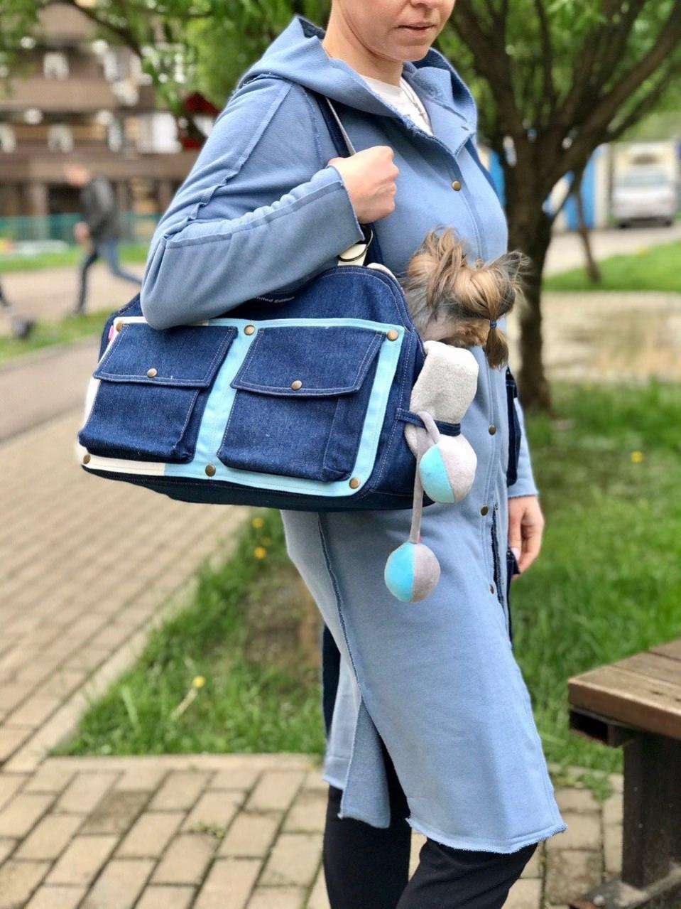 Сумка для собак Premium Джинс Карманы