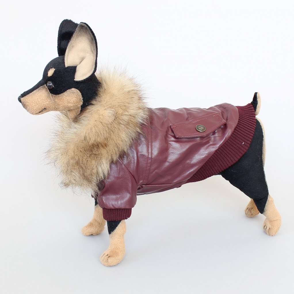 Кожаная куртка для собак Pet Маршал