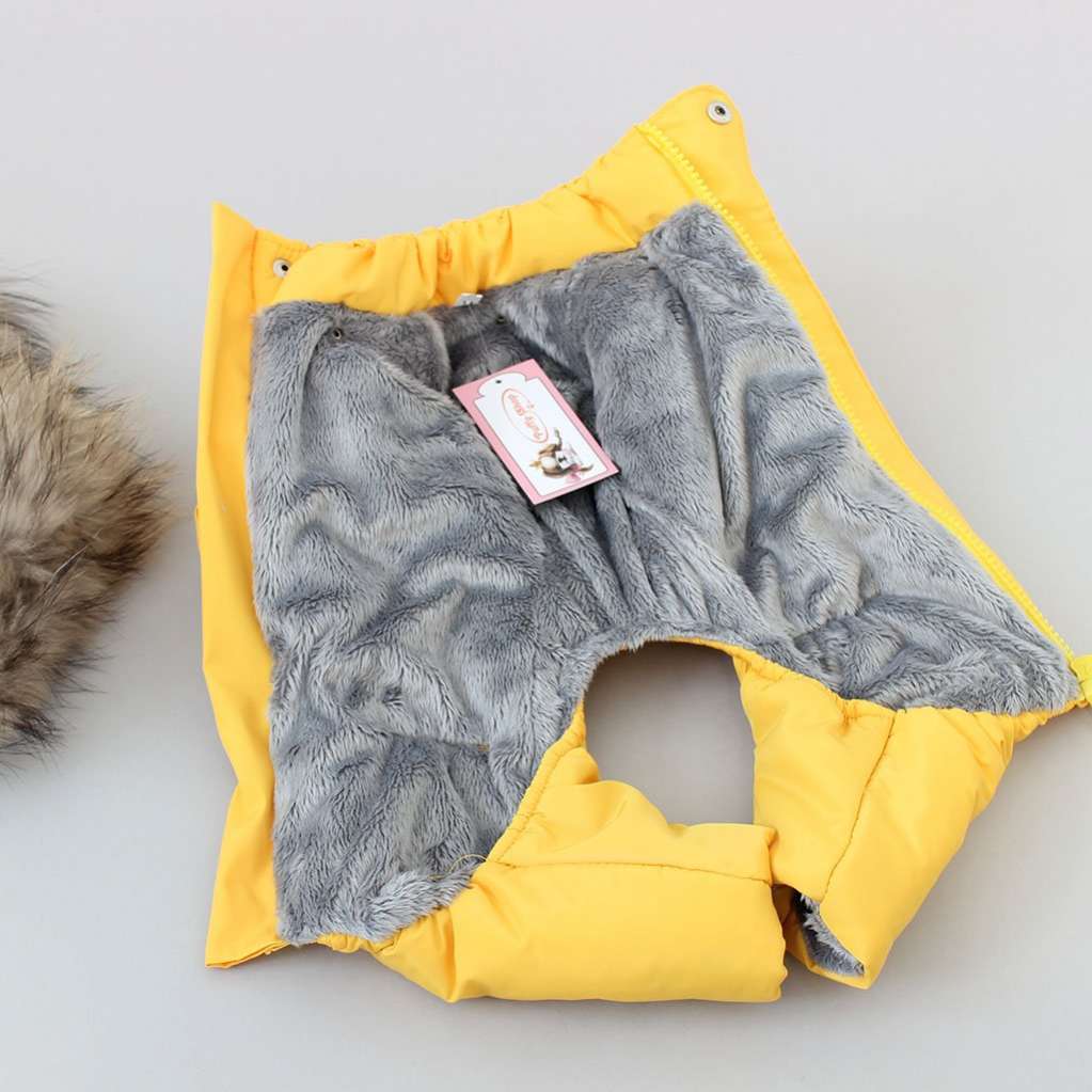 Зимний комбинезон для собак Северное сияние Лимон