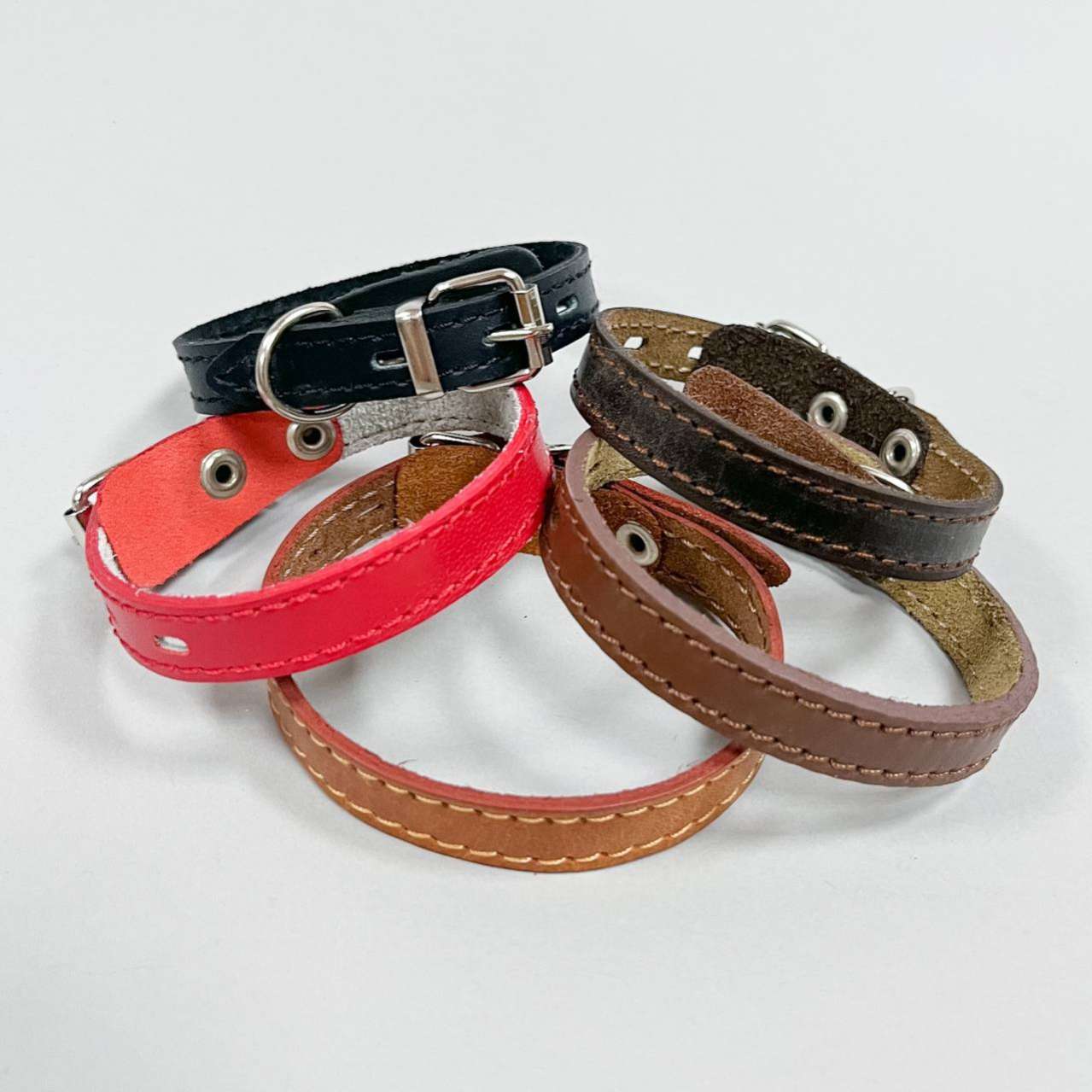 Кожаный ошейник для собак Винтаж