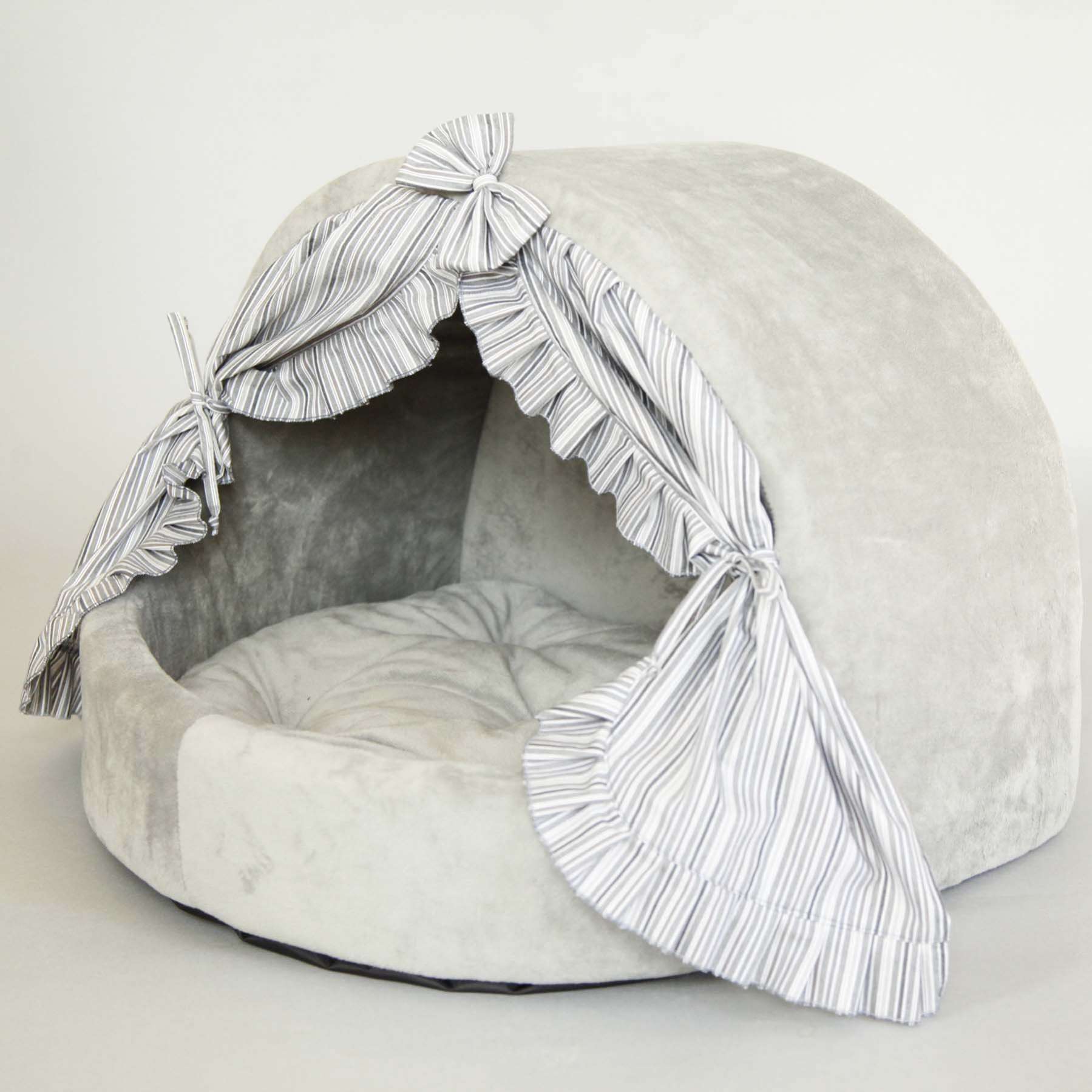 Домик для собаки со шторками Puffy Пепел