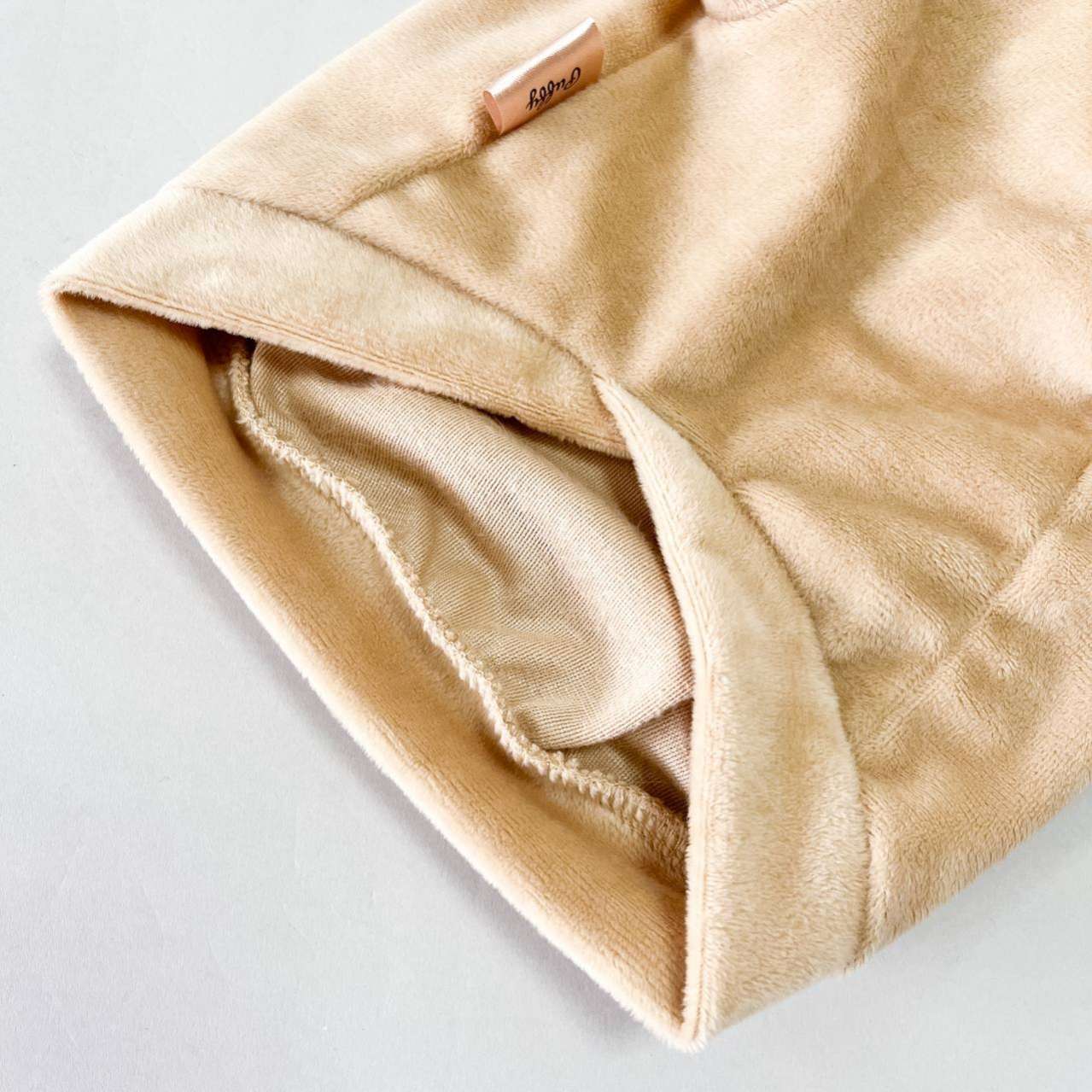 Толстовка для собаки велюровая Puffy Тедди бежевая