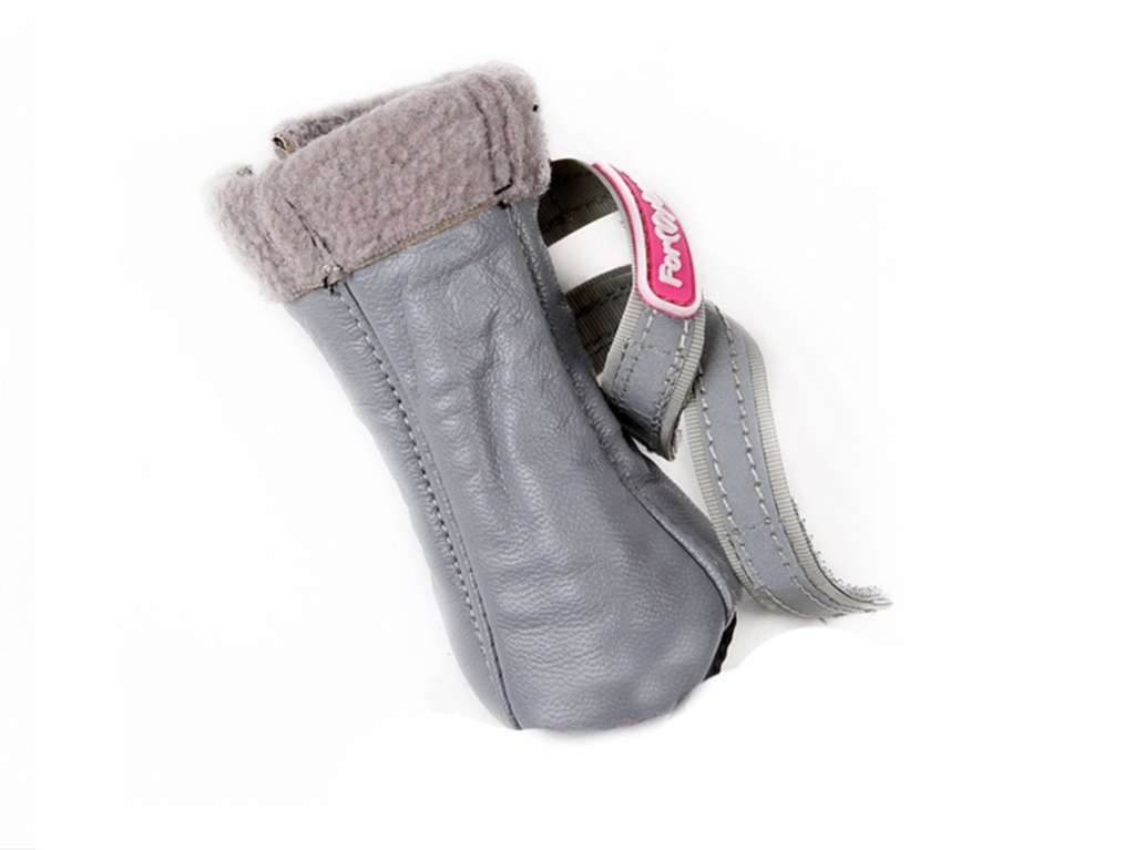 Зимняя обувь для собак ForMyDogs Кожзам Черные