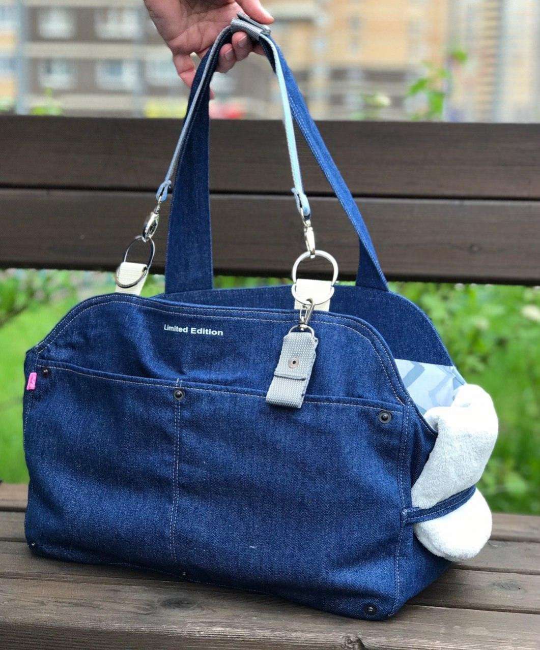 Сумка для собак Premium Джинс Карманы