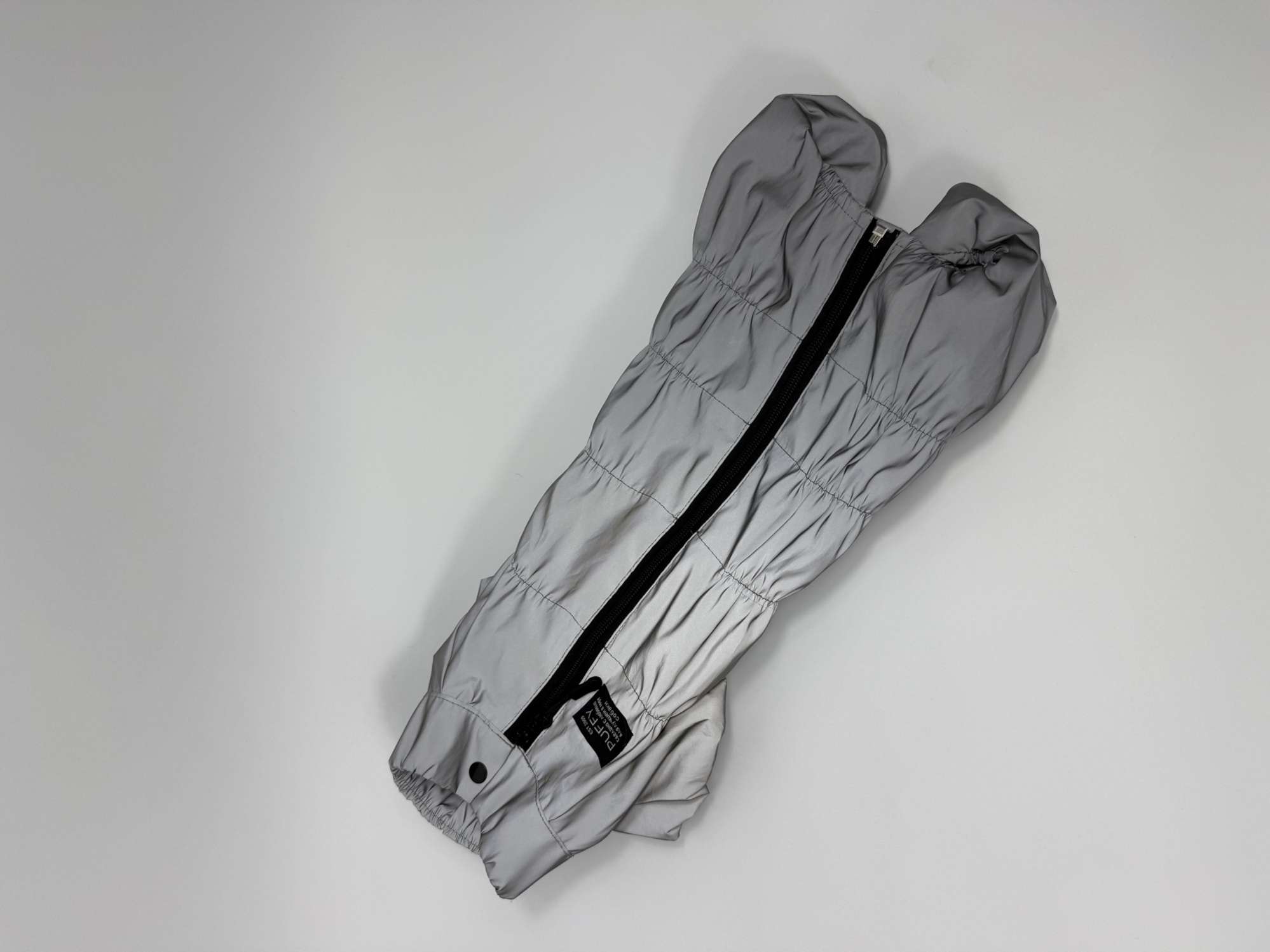 Утепленный дождевик Puffy для такс и корги светоотражающий