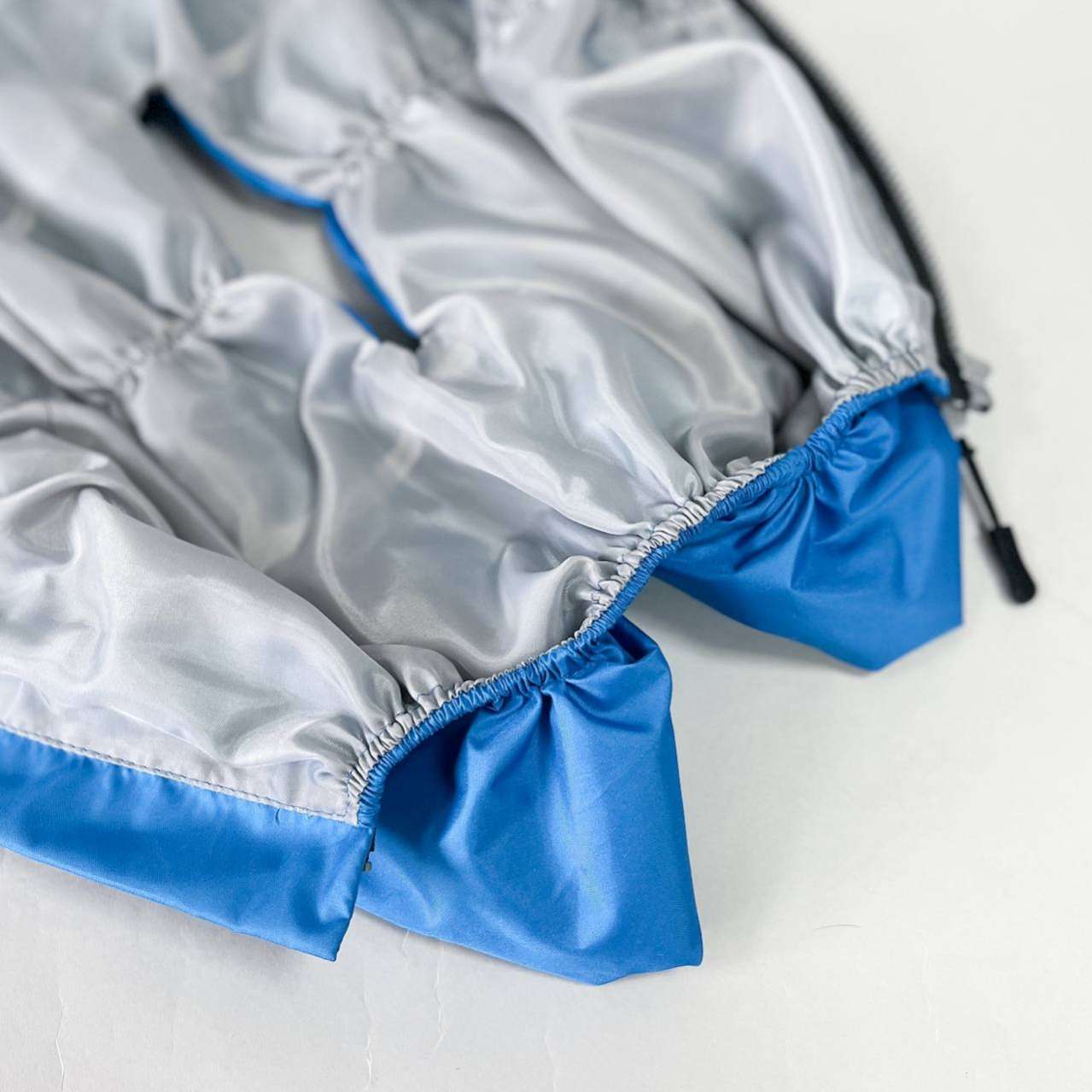 Дождевик для таксы и корги Puffy Лайм Синий