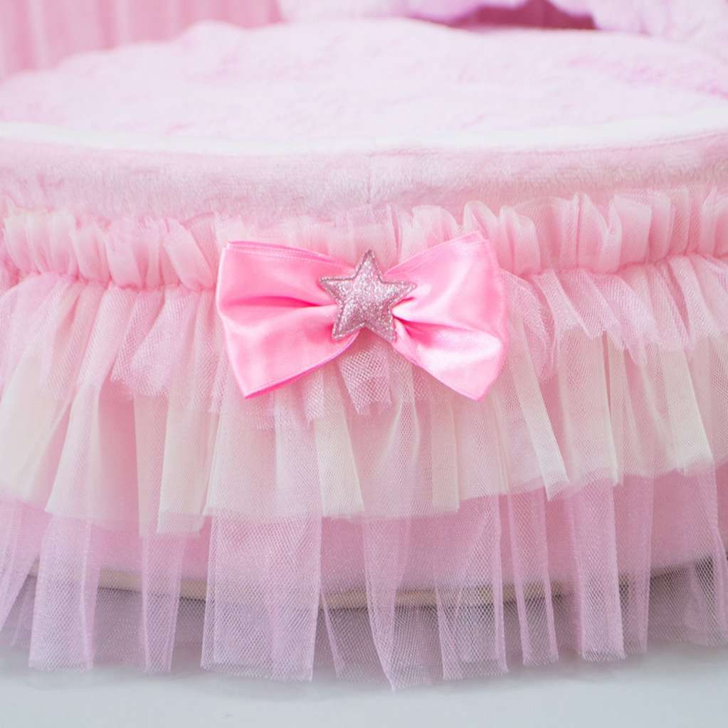 [Лежак] Лежанка для собак со спинкой Puffy Барби