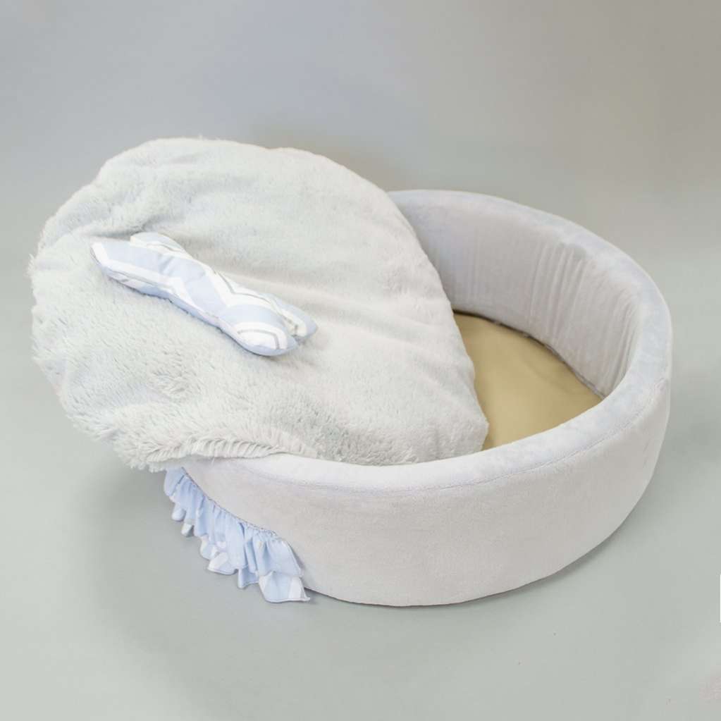 [Лежак] Лежанка для собак Puffy Серебро