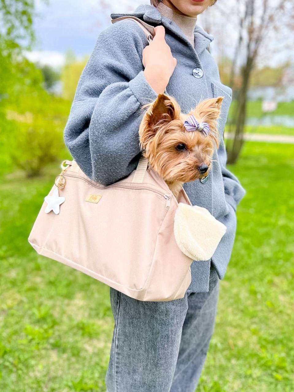 Сумка для собак летняя Puffy Калифорния Серый