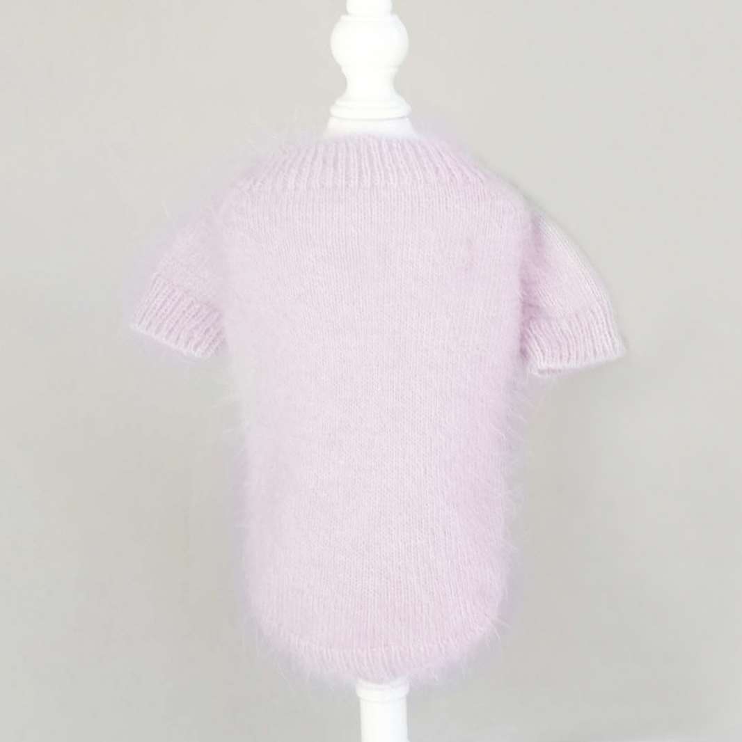 Вязаный свитер Puffy Пух норки Нежно-розовый