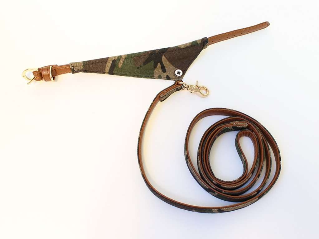 Ошейник и поводок для собаки Милитари