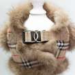 Шлейка для собак с натуральным мехом Burberry