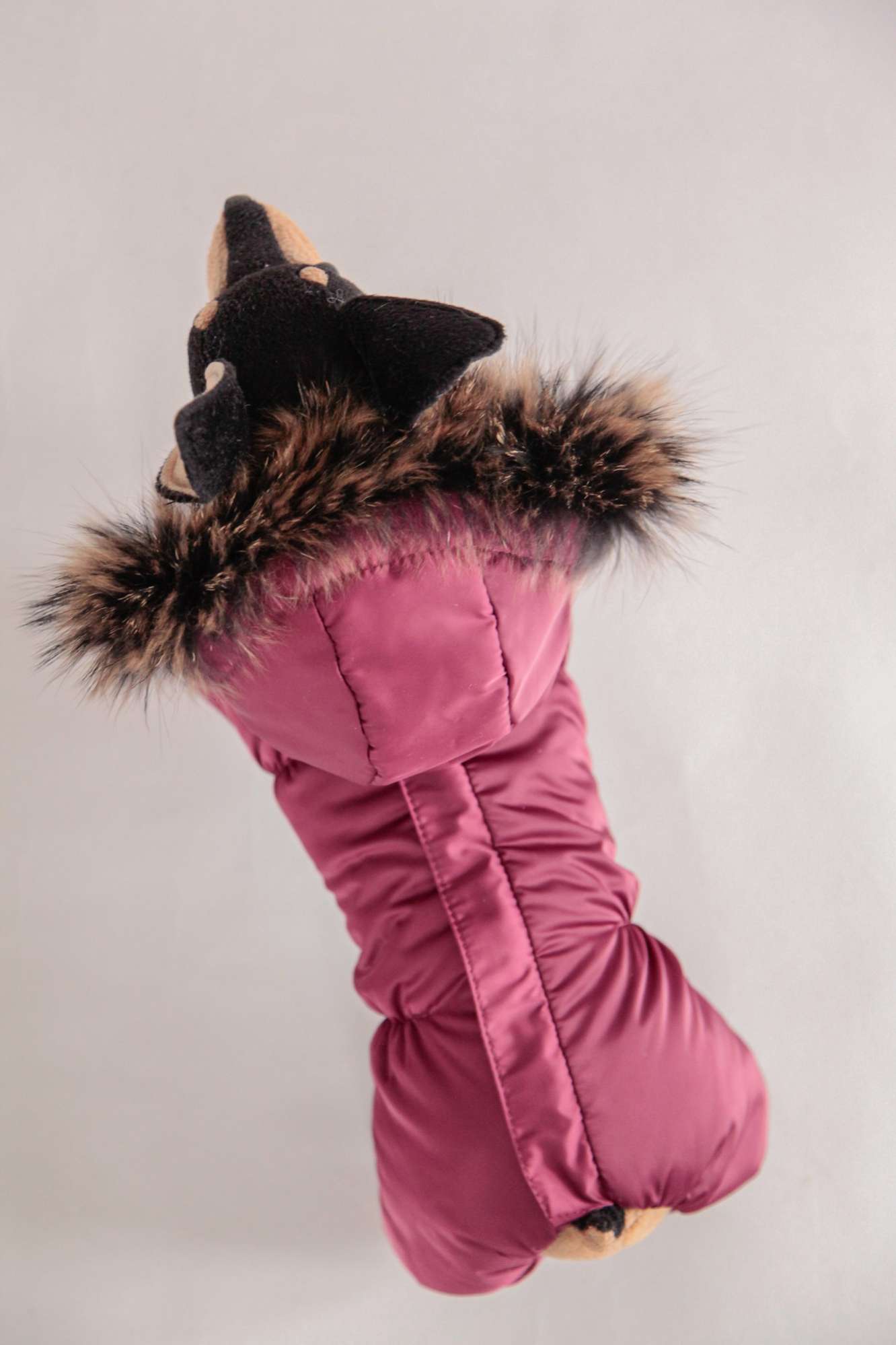 Комбинезон для собак Северное сияние Бургунди на шелке