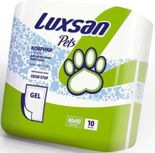 Пеленки для собак Luxsan 60 90 10 шт с гелем