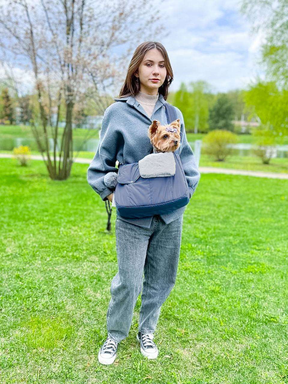 Сумка-слинг Puffy Прогулка синяя