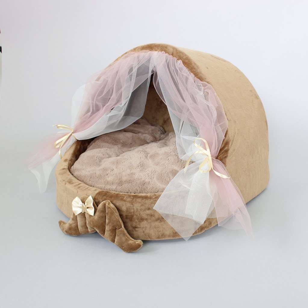 Домик для собаки со шторками Puffy Мокко